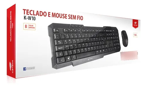 KIT TECL+MOUSE S/FIO K-W10BK C3TECH