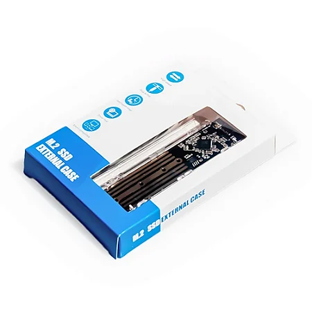 Case Para SSD EXTERNO M.2 NVME SATA TYPE-C USB 3.1 TRANSPARENTE.