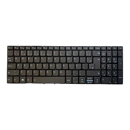 Teclado  Compativel Com Lenovo ideapad V15 -G1IML Black - Br - No Frame -