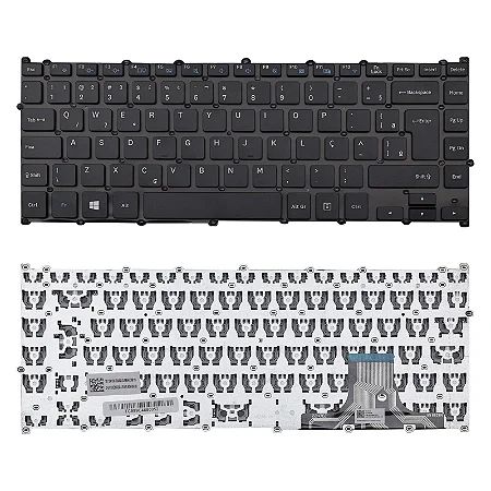 Teclado Compatível Com Samsung NP500R4K NP500R4L BLACK BR NO FRAME.