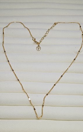 COLAR BANHADO OURO 18K 40CM