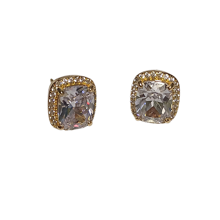 BRINCO ZIRCONIA ELIENEJOIAS BANHADO A OURO 18K