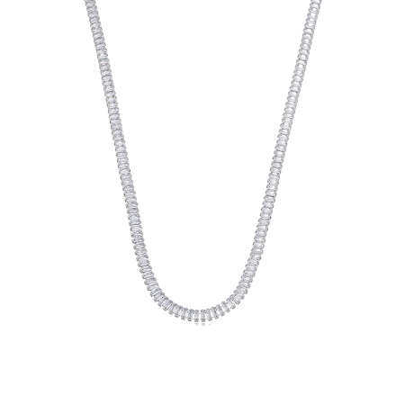 COLAR ZIRCONIA BANHADO RÓDIO BRANCO