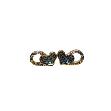 BRINCO CORAÇÃO ZIRCONIA BANHADO A OURO 18K