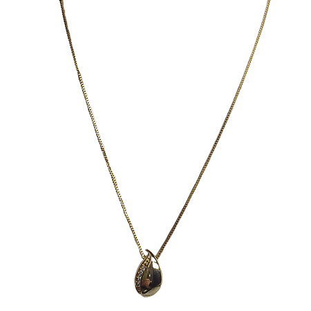 CONJUNTO BRINCO E COLAR LISO BANHADO OURO 18K