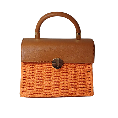 BOLSA DE PALHA FEMININA VINTAGE MODA PRAIA VERÃO