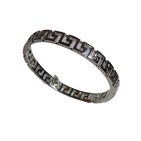 PULSEIRA LISA BANHADO RÓDIO BRANCO