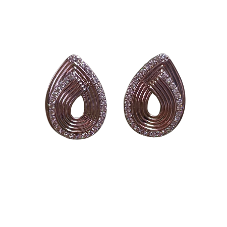 BRINCO CRAVEJADO  DE ZIRCONIAS BANHADO A OURO 18K