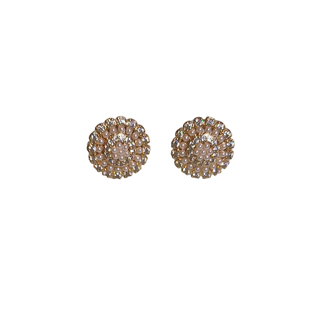BRINCO ZIRCONIA E PÉROLA BANHADO OURO 18K