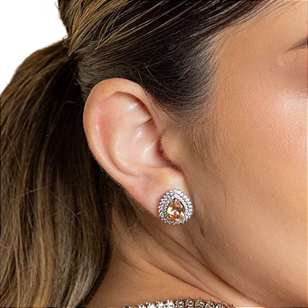 BRINCO ZIRCONIA RÓDIO BRANCO