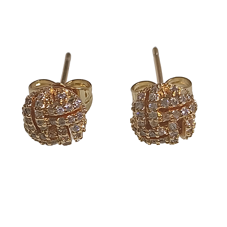 BRINCO CRAVEJADO ZIRCONIAS  BANHADO OURO 18K+