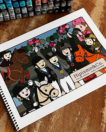 Livro Para Colorir Hipismo&Co Dia de Prova