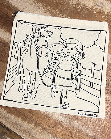Necessaire para Colorir Hipismo&Co