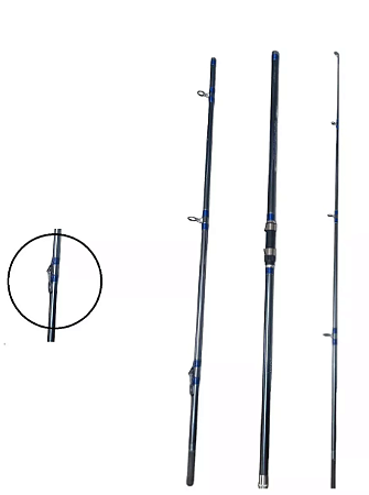 Vara Pesca De Praia Costão Osprey Surf 3,60mts, 3,90mts, 4,20mts e 4,50mts 3 Partes Molinete Cor Cinza