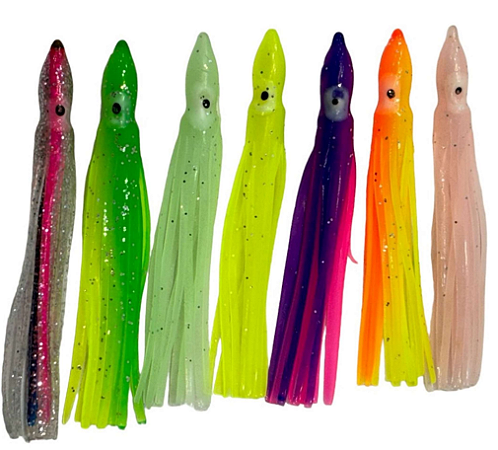 Isca Artificial Lulinha Soft Luminosa Pacote com 5 Unidades 6 cm ou 10 cm Variedade de cores