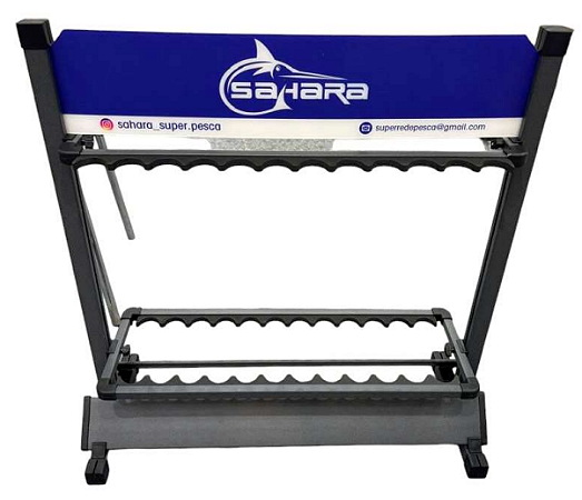 Expositor Suporte Para Varas De Pesca Com 24 Espaços