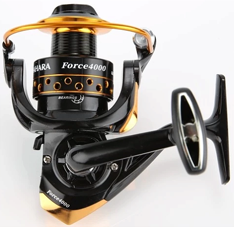Molinete De Pesca Sahara Force 5 rolamentos Carretel Alumínio Revestido Tamanhos disponíveis 3000, 4000, 5000, 6000 e 7