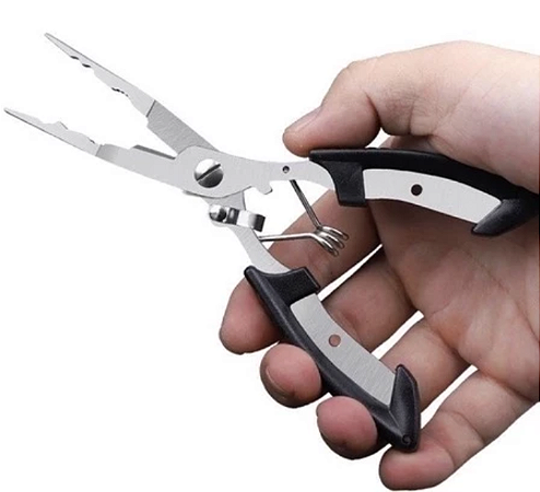 Alicate Burle De Pesca Corte Tira Anzol isca com trava Sahara Cabo Ergonômico Em Aço Inox