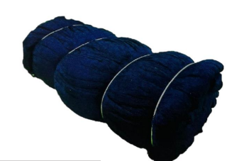 Pano Rede Multifilamento Azul com Nó Fio 210/18 Malha 5 cm Esticado (25 cm nó a nó) 200 Malhas Altura (10 m) 100 Metros