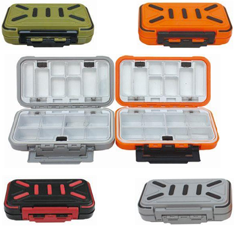 Estojo Organizador Para Iscas Artificiais Anzol Chumbo Pesca Multiuso Modelo XC-002 Flutuante Até 16 Divisórias