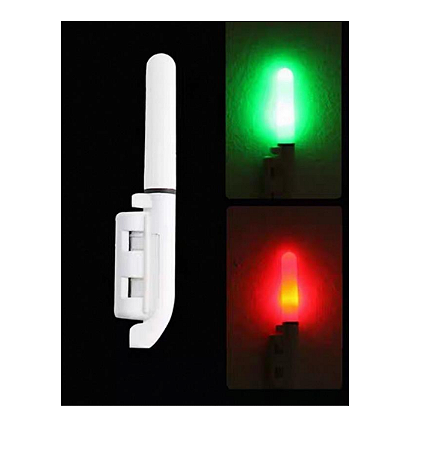 Bastão para pesca Noturna LED Lâmpada Luz luminosa Verde AR Muda de Cor para Vermelho quando o Peixe Fisga