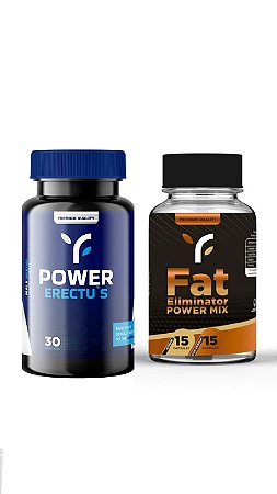 PowerErectus - Estimulante Masculino (30 cápsulas) + FatEliminator Power Mix