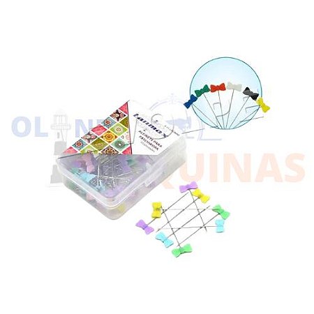 Alfinete Cabeça Lacinho Lanmax - 50 unidades