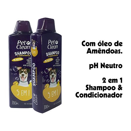 Shampoo e Condicionador Pet Clean 5 em 1 700ML