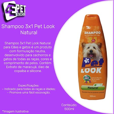 Shampoo 3x1 Pet Look Natural 500ML