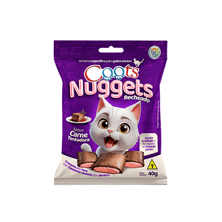 Petisco para Gato Nuggets Sabor Carne