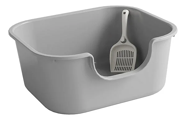 Caixa de Areia Cinza para Gatos