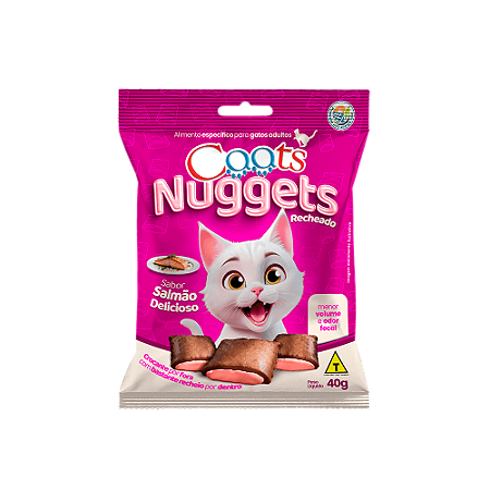 Petisco para Gato Nuggets Sabor Salmão