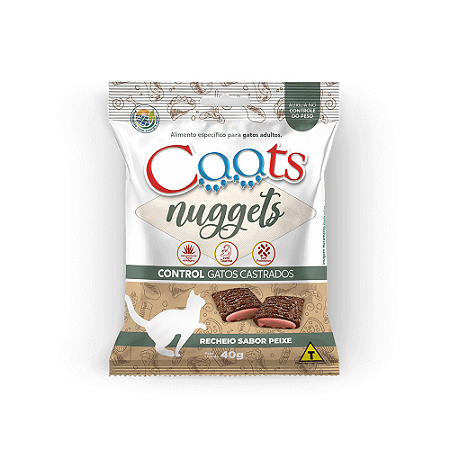 Petisco para Gato Nuggets Sabor Salmão - Gato Castrado