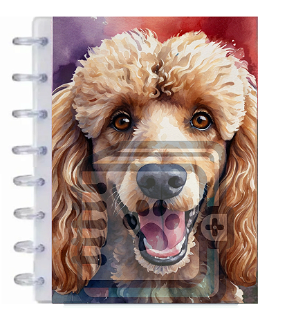 Caderno de disco Pet Glitter A5 - 0015 - Poodle Marrom