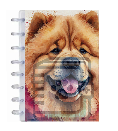 Caderno de disco Pet Glitter A5 - 018 - Chow chow