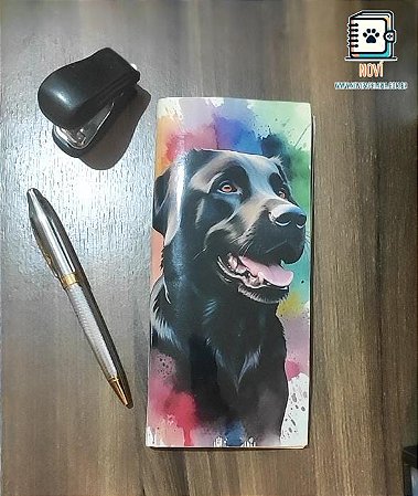 Caderno de viagem - TN- Travel notebook - Bullet Journal (Bujo)- Labrador preto
