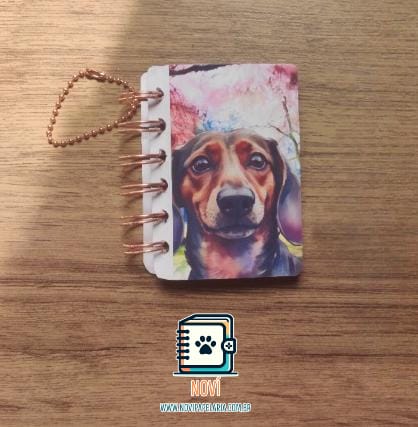 Chaveiro caderno com folhas inteligentes - Tamanho A8