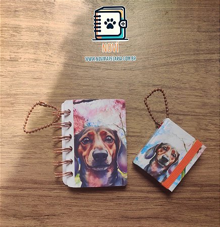 Kit Chaveiro caderno com folhas inteligentes - Tamanho A8 + Chaveiro tipo post-it