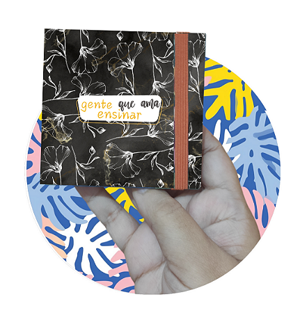 Bloco de notas adesivas tipo post it - Dia dos Professores - Flores branco e preto - Presente perfeito para o dia dos professores