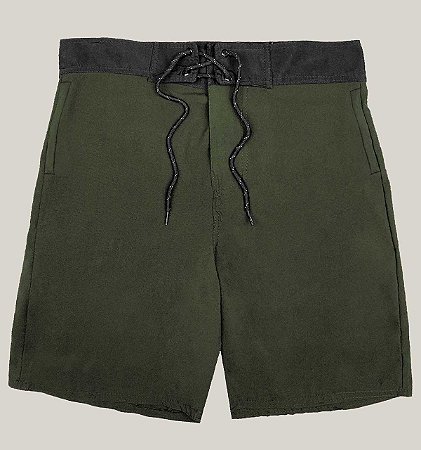 Bermuda Praia Masculina Hibrida Elastano Verde Tactel WSS Brasil Basic