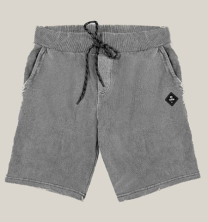 Bermuda Moletom Masculina Cinza Estonada WSS Brasil Diamond