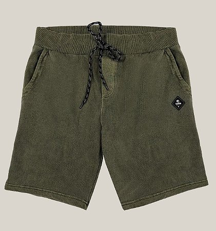 Bermuda Moletom Masculina Verde Militar Estonada WSS Brasil Diamond