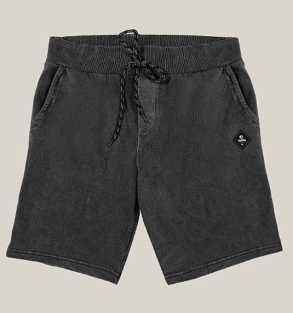 Bermuda Moletom Masculina Preta Estonada WSS Brasil Diamond