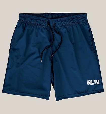Bermuda Academia Corrida Masculina Azul Elastano Premium Tactel WSS Brasil Run Energia