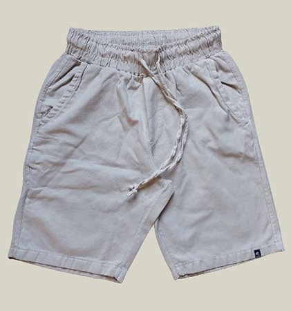 Bermuda Sarja Masculina Off White WSS Brasil Basic