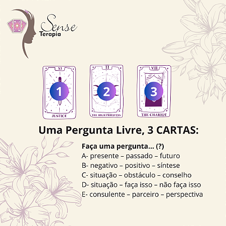 Leitura de Tarô - Uma pergunta 3 cartas