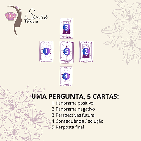 Leitura de Tarô - Uma  pergunta 5 cartas