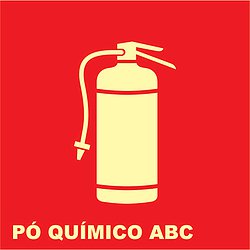 Placa Extintor Pó Químico ABC – E5 PO ABC