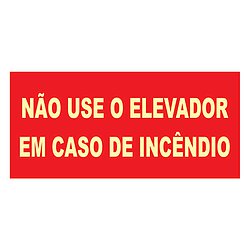 Placa Não Use o Elevador NUEVM