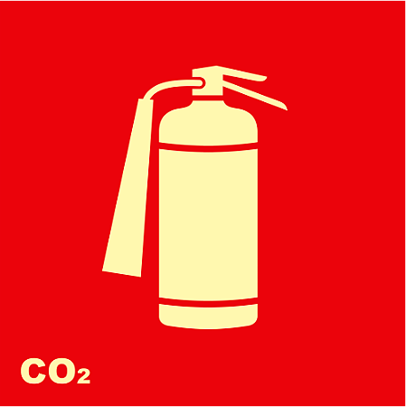 Placa Extintor CO2 – E5 CO2